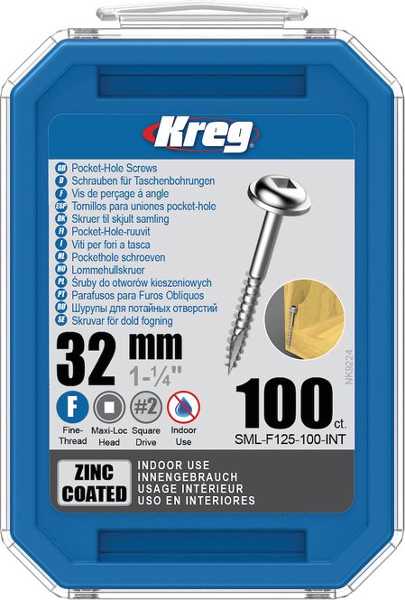 Hovedbilde  Kreg® lommehull-skruer | 32 mm | fin gjenge | 100 stk