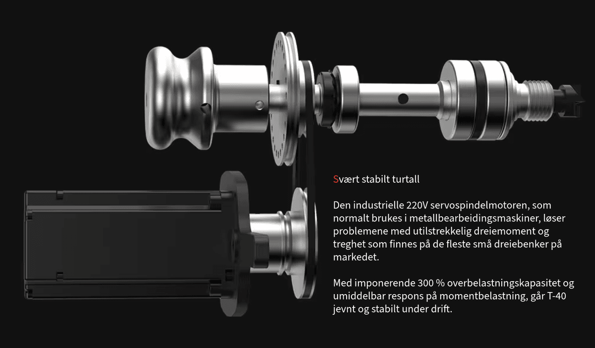 Harvey Dreiebenk TURBO T-40 360 x 610mm med Servo Motor