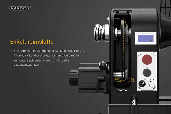 Hovedbilde Harvey Dreiebenk TURBO T-60S 610 x 1220mm med Servo Motor