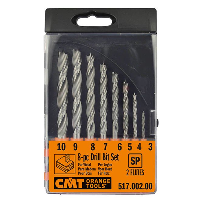 Hovedbilde CMT SP Treborsett med senterspiss 3–10 mm – 8 deler
