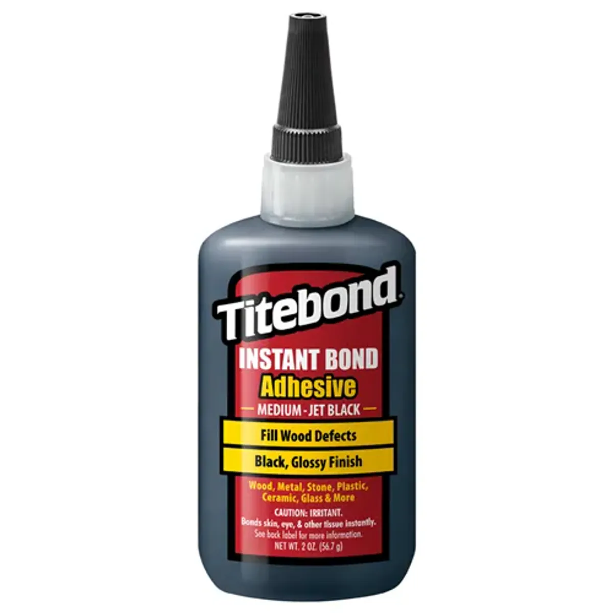 Titebond 59 ml Instant Medium Jet Black – Sort CA-lim