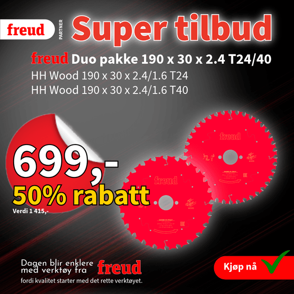 Hovedbilde 190mm Duo Pakke | T24 | T40 | Treverk