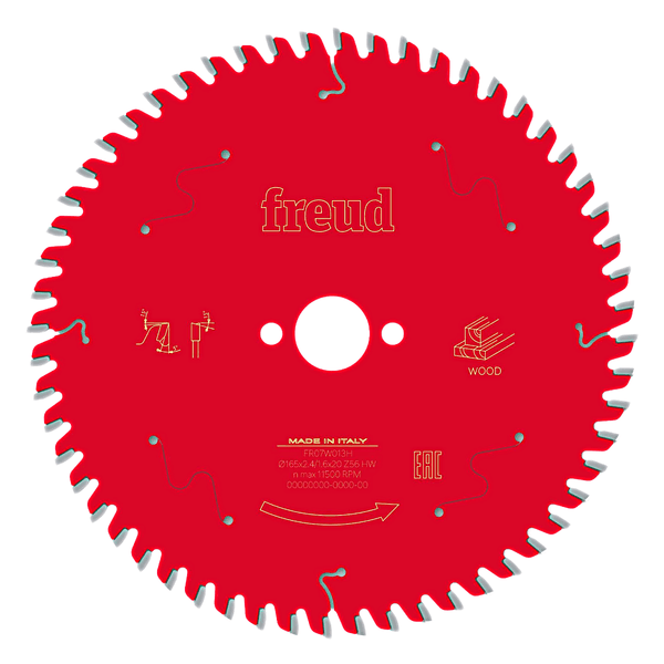 Hovedbilde 165x20 | Z56 | Tannbredde 2,4 mm | Tre | Freud sagblad for Sirkelsag